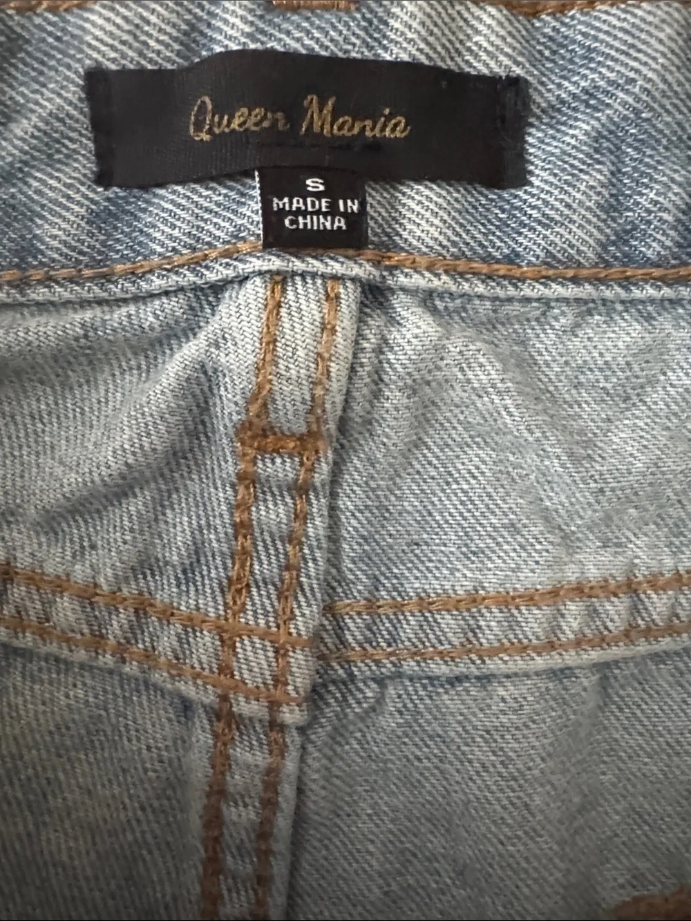 Distressed Light Blue Denim Shoe Lace Grommet Fringe Shorts